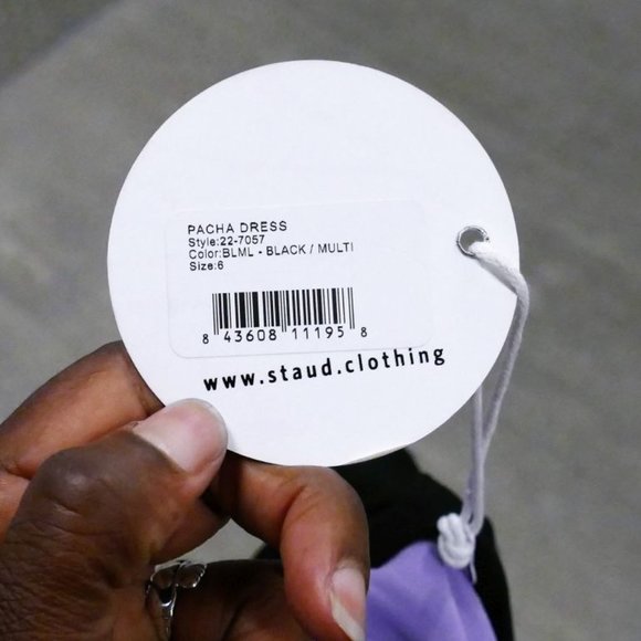 NWT STAUD Pacha Color Block Maxi Dress size 6 - Picture 11 of 12